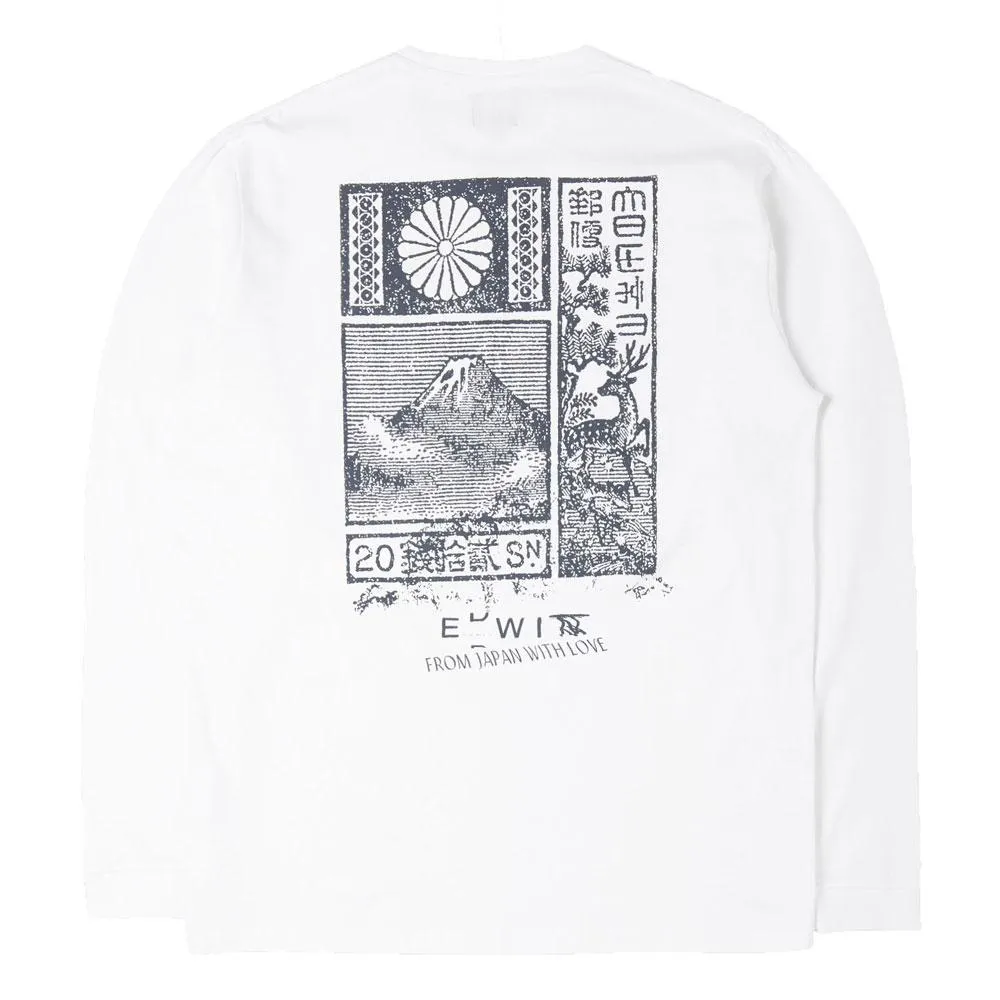 Edwin From Japan With Love Long Sleeve T Shirt - White