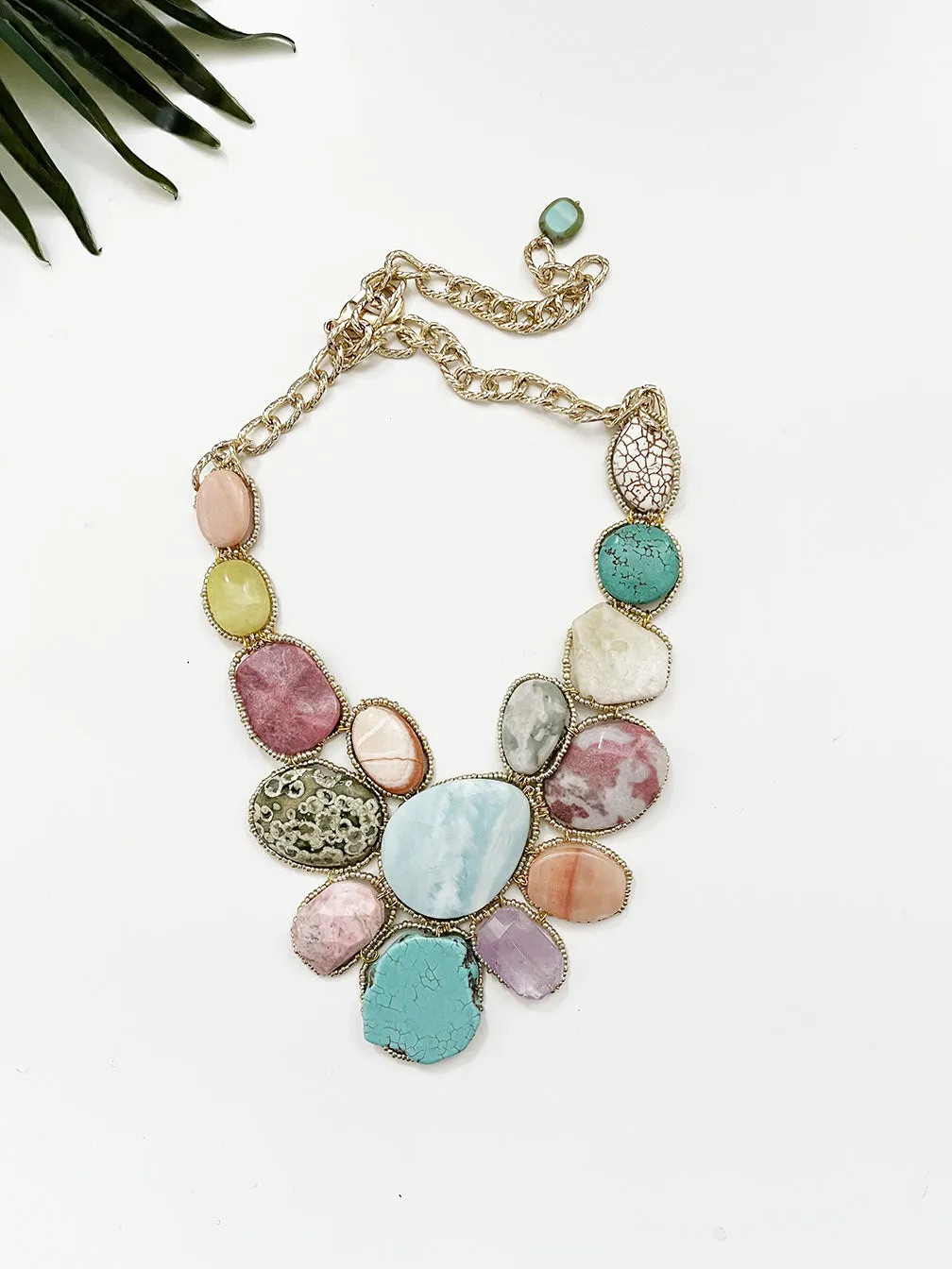 fuzzy peach - goddess necklace - peach pastels