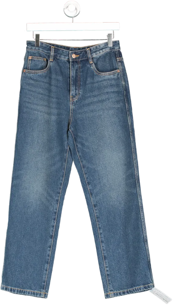 MO&Co. Blue High Waist Straight Leg Jeans W28