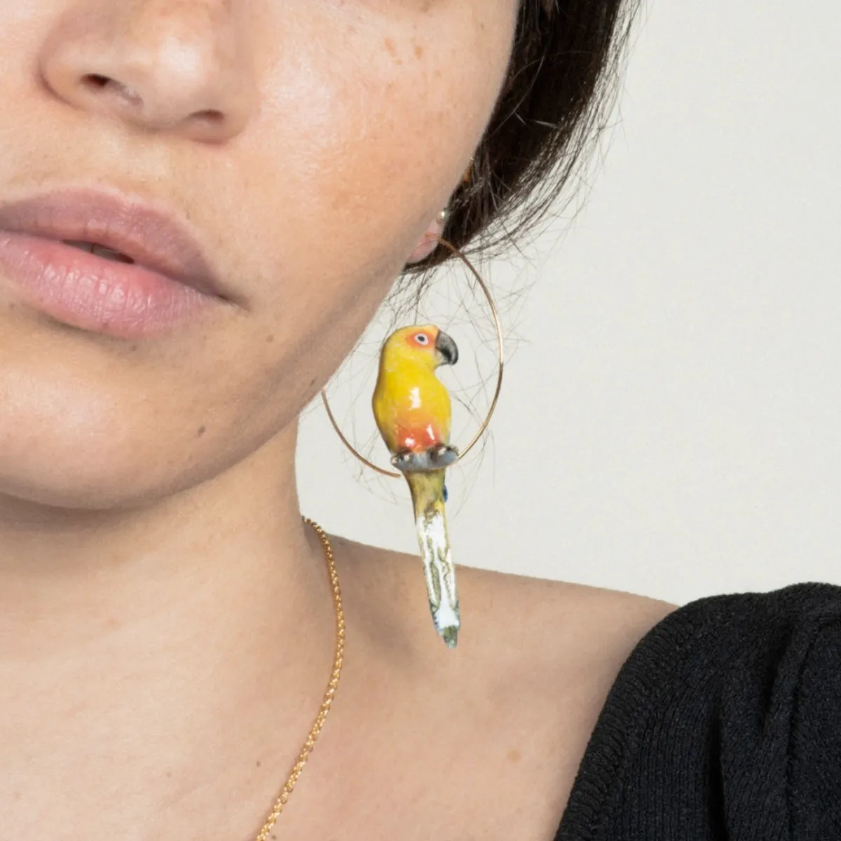 Sun Parrot Earrings